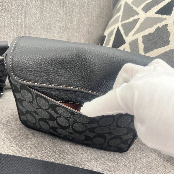 NWT Coach CC032 QBTUP Sullivan Flap Crossbody in Blocked Signature Canvas - Picture 11 of 15